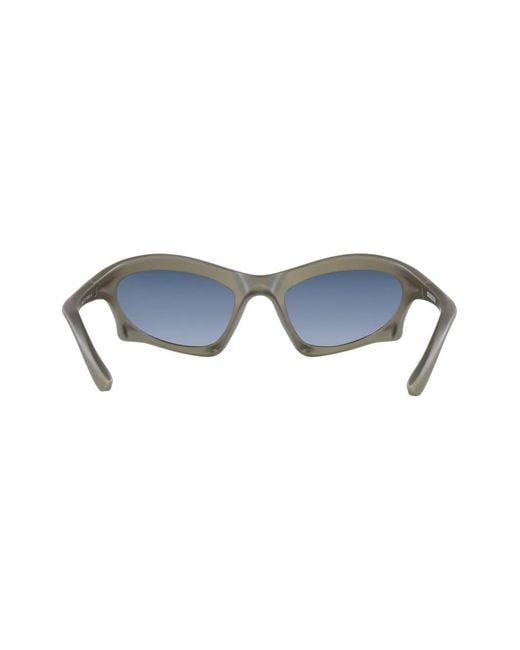 Balenciaga Gray Rectangle-Frame Sunglasses for men
