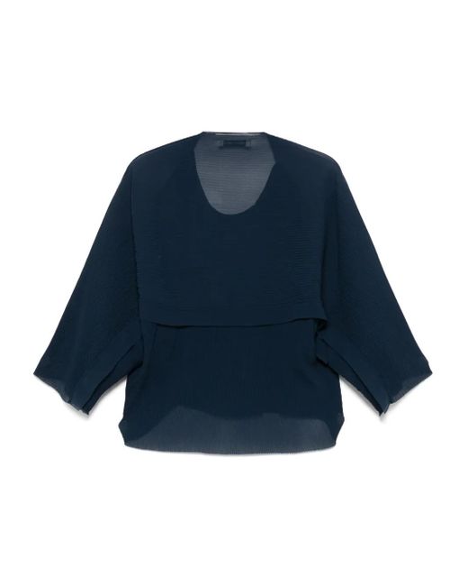 Henrik Vibskov Blue Index Plisse Blouse