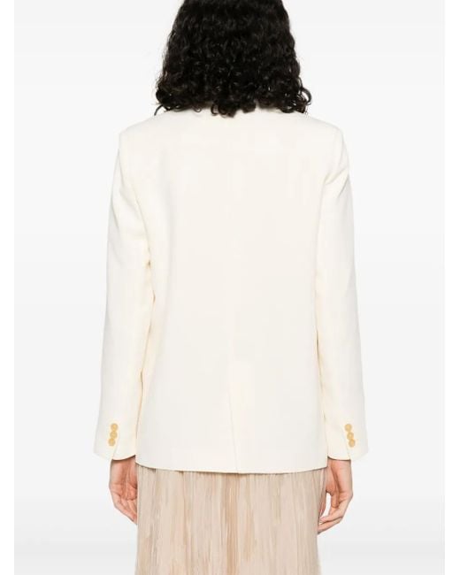 Forte_forte White Single-Breasted Blazer