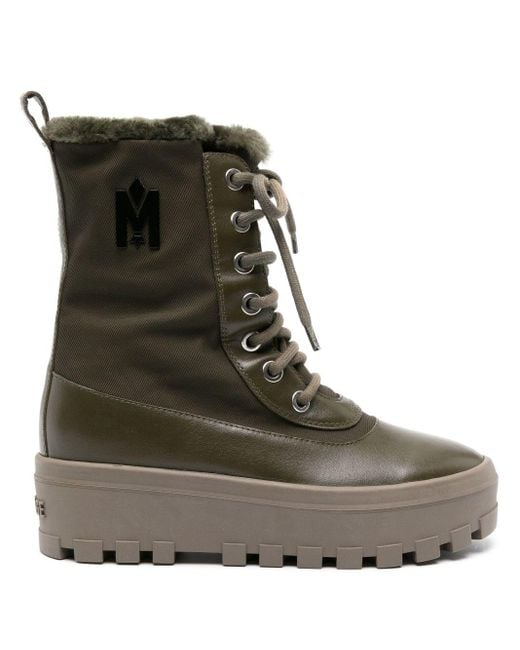 Mackage Brown Hero-w Shearling-lined Ankle Boots