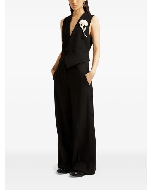 Erdem Black Vest With Pin