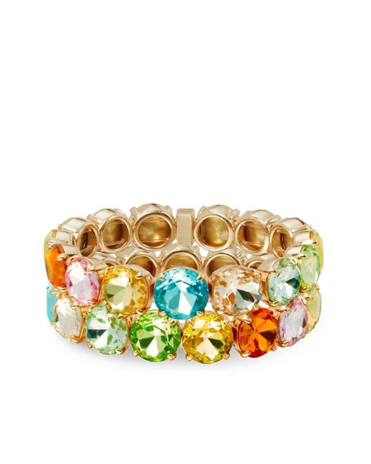 Roxanne Assoulin Metallic The Inner Glow Crystal-embellished Bracelet