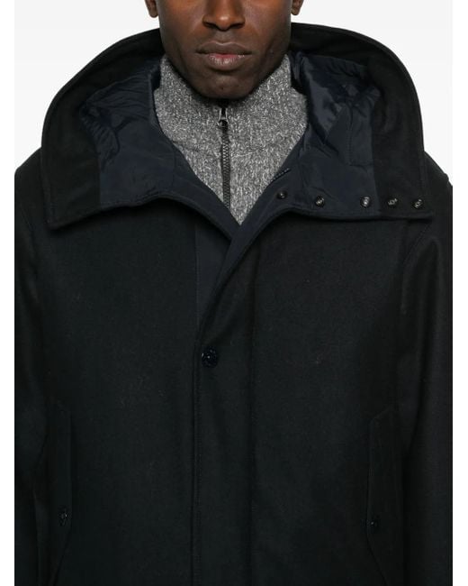 メンズ Stone Island フーデッド ジャケット Black