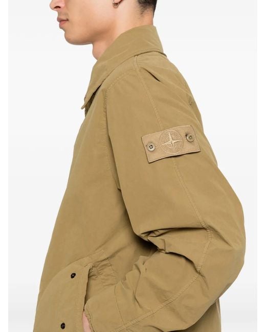 Stone Island Natural Buttoned Parka for men