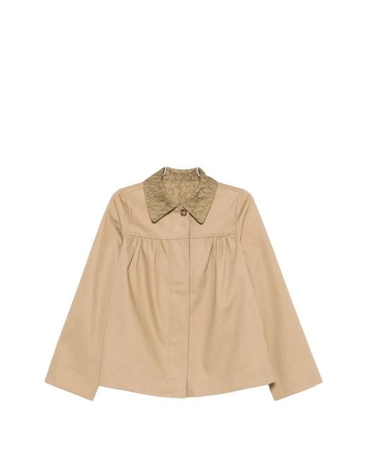 Damson Madder Natural Mini Mercedes Reversible Lace-Collar Jacket