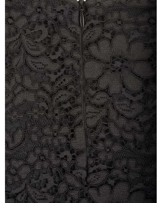 Al Duca D'aosta Gray Lace Midi Skirt