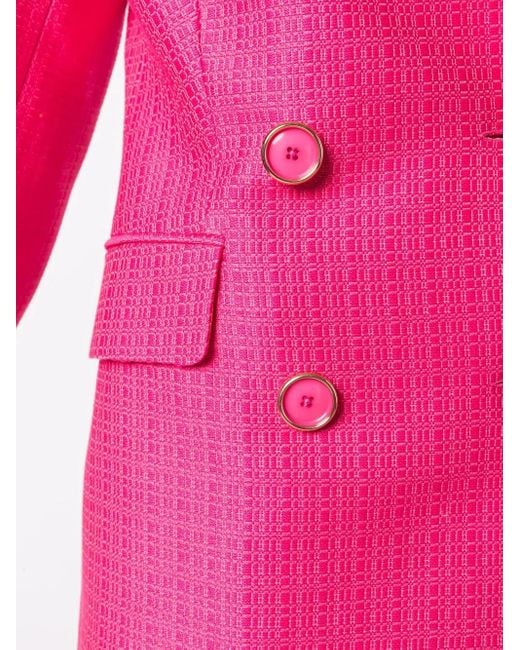 Antonino Valenti Pink Fitted Double-Breasted Blazer