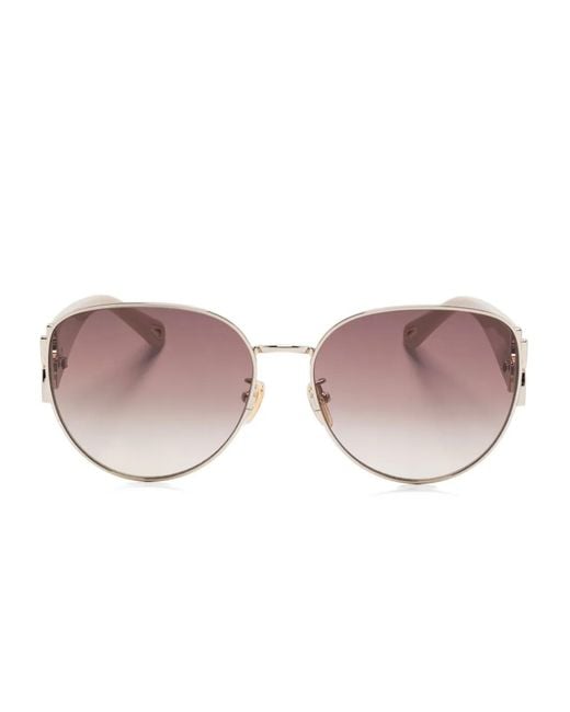 Chloé Pink Geometric-Frame Sunglasses