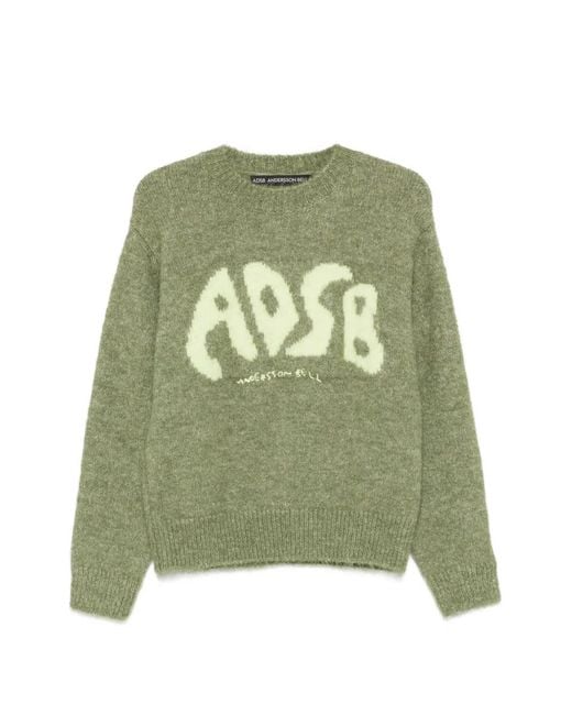 ANDERSSON BELL Green Crew-Neck Sweater for men