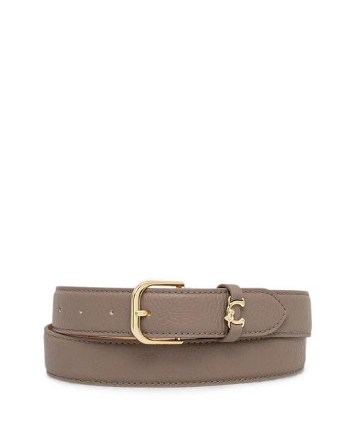 Coccinelle Brown Grained Leather Belt