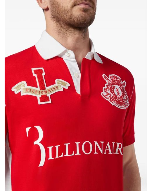Billionaire Red Ss Polo Team Montecarlo Polo Shirt for men