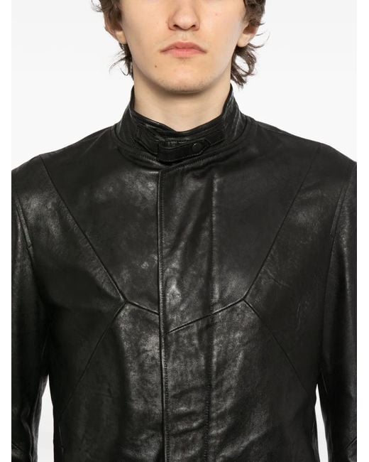Julius Black Prism Leather Jacket for men