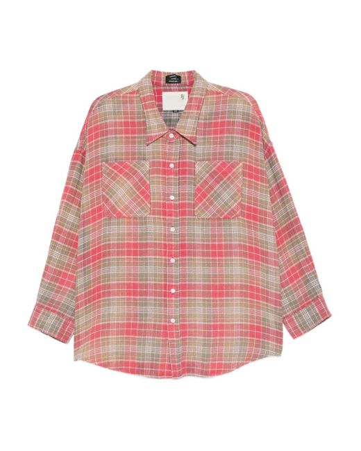R13 Pink Plaid Shirt
