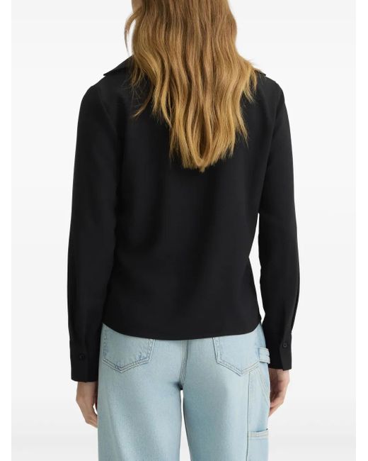 Liu Jo Blue V-Neck Blouse