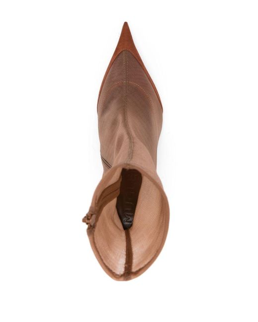 Botas con tacón de 95 mm Mugler de color Brown
