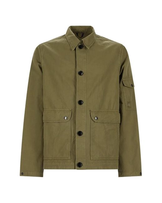 Paul Smith Green Button-Up Utility Jacket for men