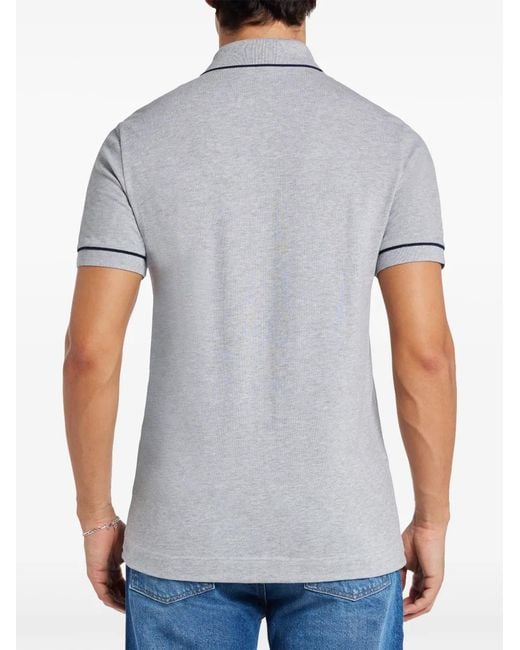 Lacoste Gray Logo-Patch Polo Shirt for men