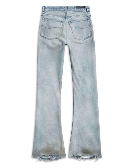 Balenciaga Blue Mid-rise Bootcut Jeans