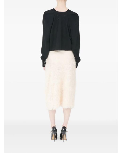Maison Margiela Black Wool Cardigan