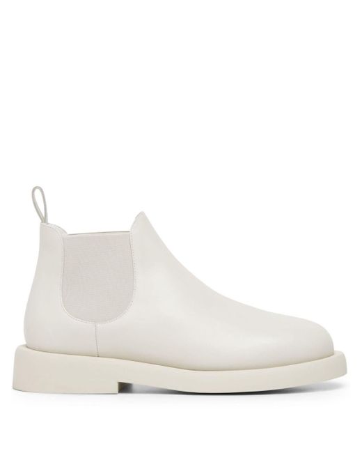 Marsèll White Gommello Leather Chelsea Boots for men
