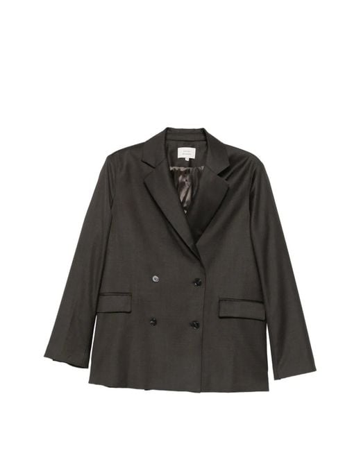 Loulou de Saison Black Double-Breasted Blazer