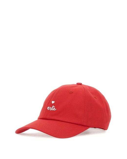メンズ Arte' Heart ロゴ キャップ Red