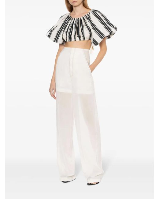 Philosophy Di Lorenzo Serafini White Layered Palazzo Pants