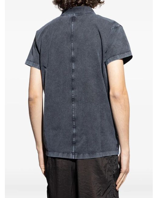DIESEL Blue T-Nomely Buttoned-Fastening Polo Shirt for men