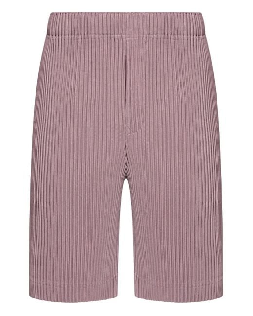 メンズ Homme Plissé Issey Miyake プリーツ ショートパンツ Purple