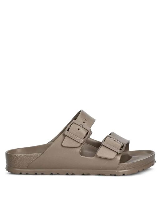 Birkenstock Brown Arizona Double-Buckle Slippers