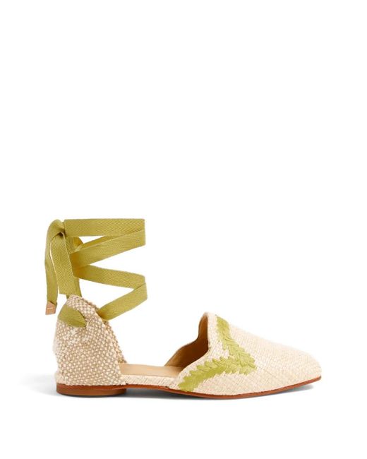 Castaner Metallic Goya Embroidered Lace-Up Espadrilles