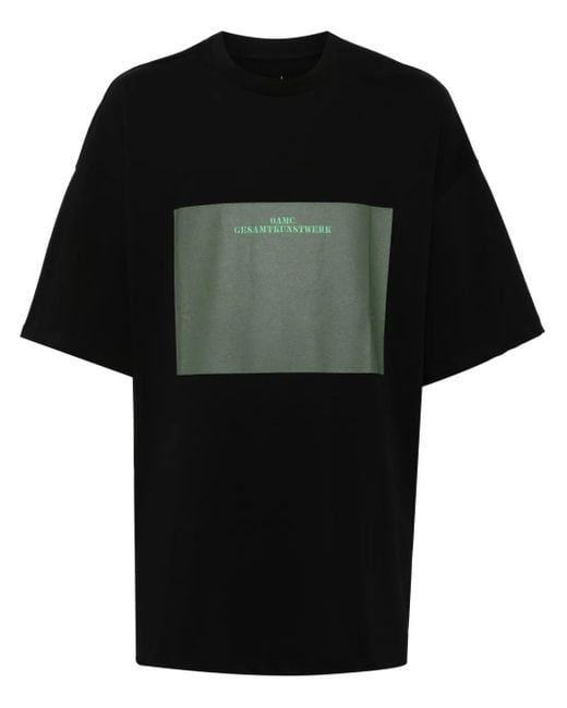 OAMC Black Arte Organic Cotton T-Shirt for men