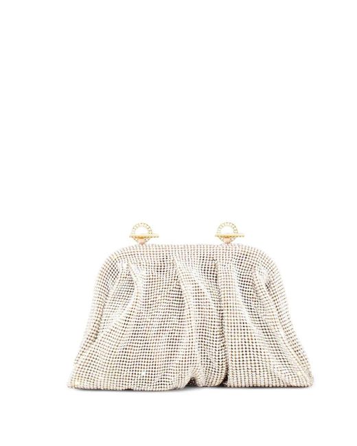 Benedetta Bruzziches Clutch Verfraaid Met Kristallen in het White