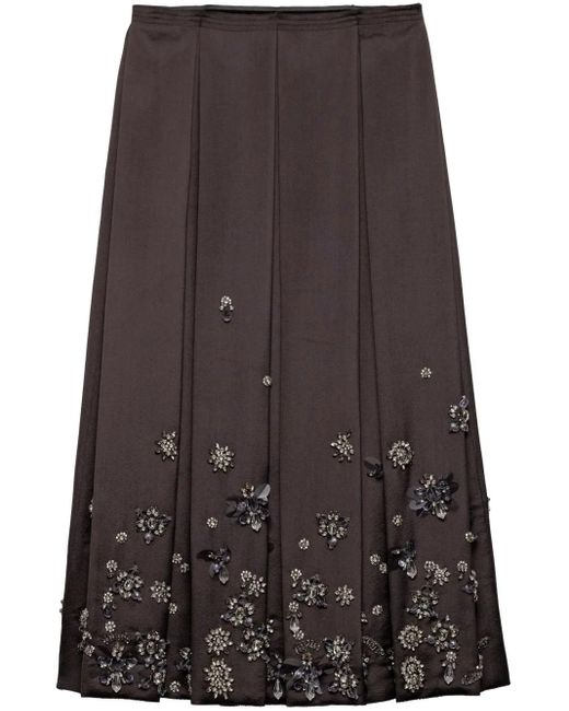 Prada Brown Rock Mit Perlen