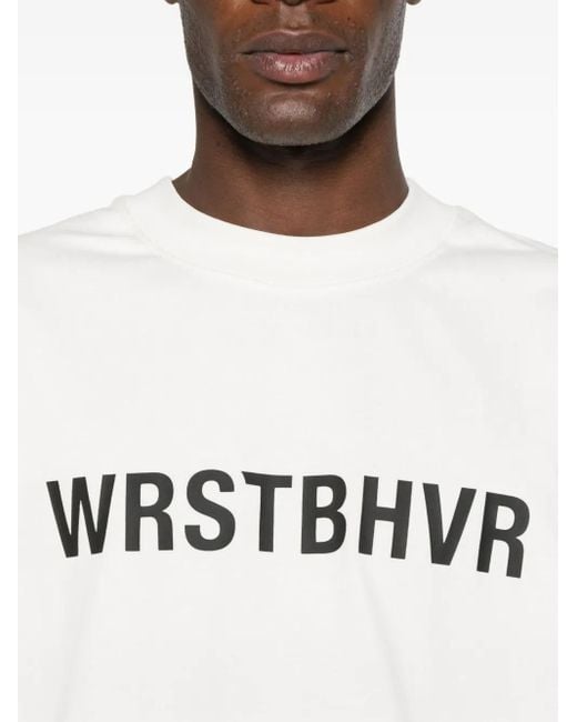 WRSTBHVR T-Shirt mit Logo-Print in White für Herren