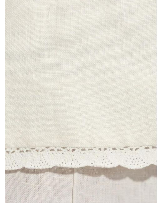 Posse Natural Effi Lace-Trim Top
