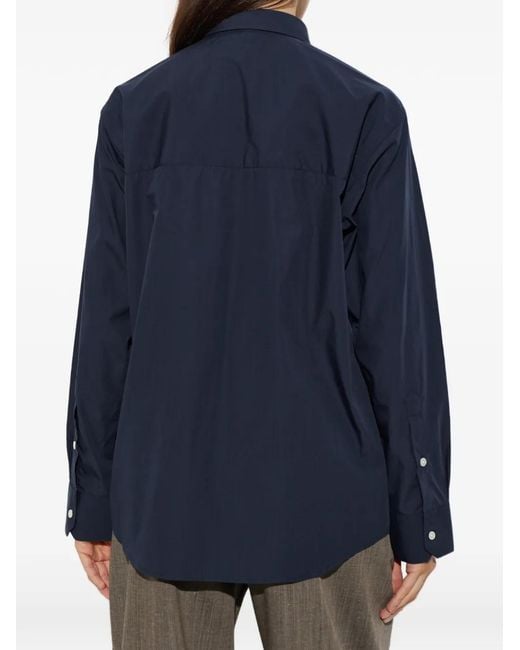 Rohe Blue Chest-Pocket Cotton Shirt