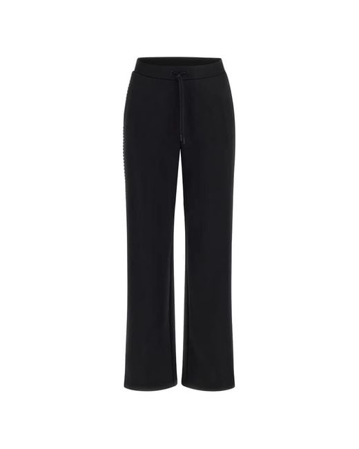 Guess Black Wide-Leg Palazzo Sweatpants