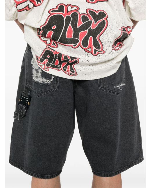 Pantalones vaqueros cortos con efecto envejecido 1017 ALYX 9SM de hombre de color Gray
