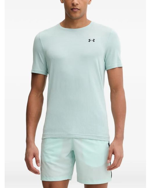 Under Armour Blue Vanish Elite Seamless Logo-Print Short-Sleeve T-Shirt for men