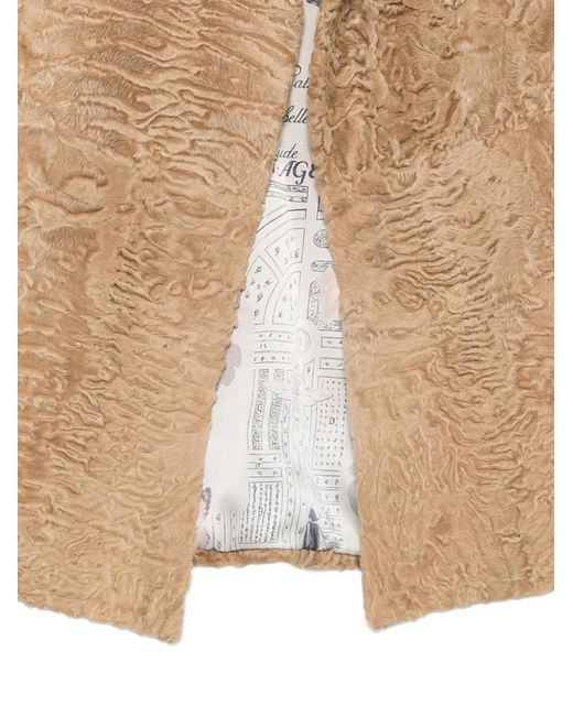 Liska Natural High-Neck Textured Jacket