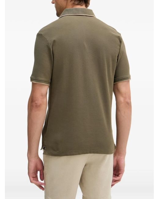 Blauer Green Logo-Patch Piqué Polo Shirt for men