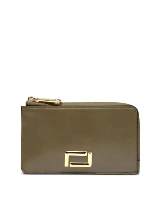 Portacarte Angele Con Zip di Lancel in Green