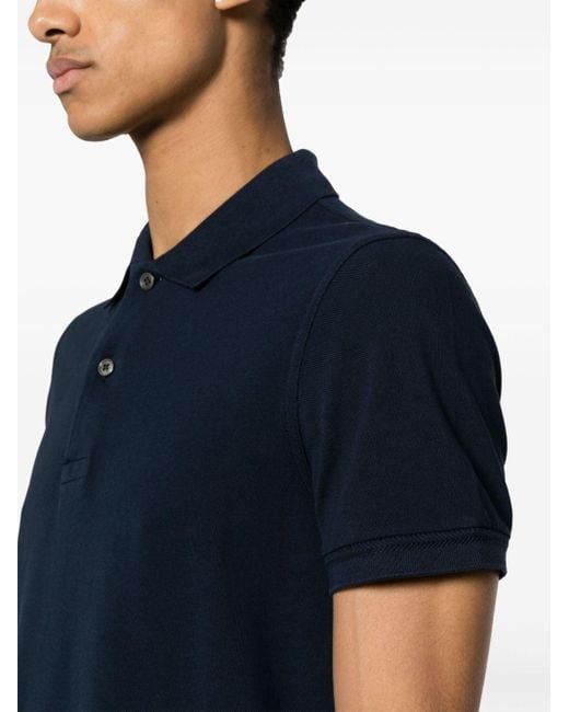 Tom Ford Tennis Poloshirt aus Baumwolle in Blue für Herren