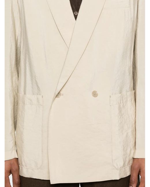 Lemaire Natural Soft Double Breasted Jacket for men