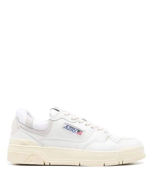 Autry White Clc Leather Sneakers for men