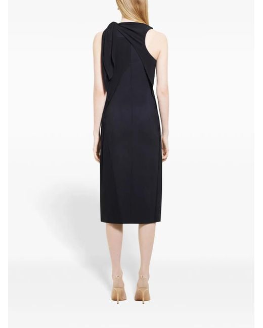 Courreges Blue Drapé Midi Dress