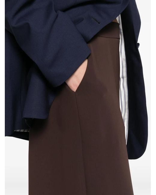 P.A.R.O.S.H. Brown Panel Skirt