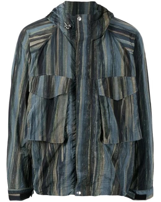 メンズ Paul Smith Woodland フーデッド ジャケット Blue