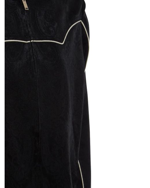 Saint Laurent Black Paisley-Print Bomber Jacket for men